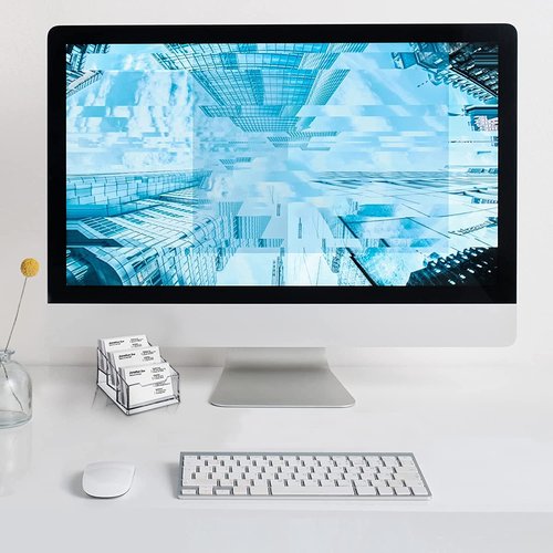 3 Pack Clear Acrylic Business Card Holder,3 Tier Premium Acrylic Clear Business Card Holder Stand for Desk Fits 150 Business Cards