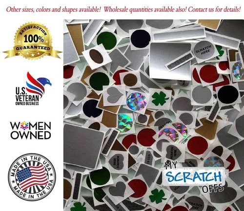 My Scratch Offs Gold 2" Round Scratch Off Stickers Labels 500 Roll for DIY Crafts Invitations Gender Reveals Pregnancy Announcements Business Promotions