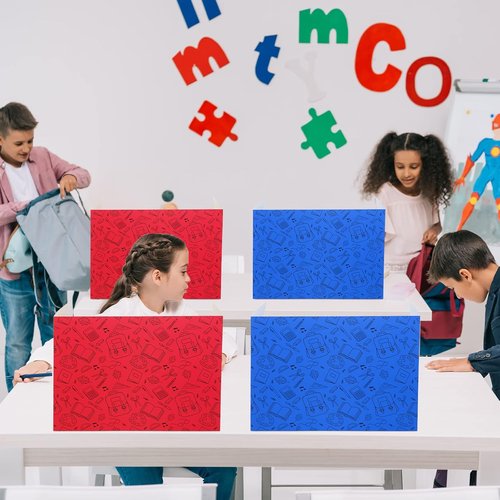 Crtiin 24 Pcs Privacy Folders - Classroom Desk Dividers for Student Testing | Cardboard Shields