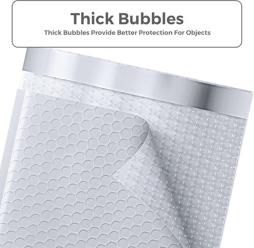 Metronic Large Bubble Mailers - 10.5x16" Padded Envelopes with Strong Adhesion | 500 Pack for Shipping Books & Clothes