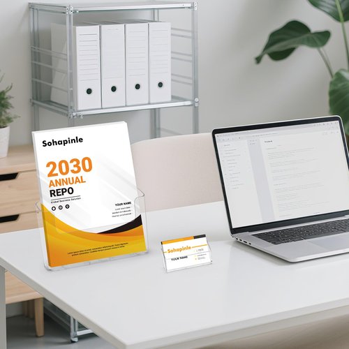Acrylic Brochure Holder 8.5 x 11 inch 2 Pack Clear Literature Flyer Holders Plastic Rack Card Display Stand Thicker Countertop Organizer for Pamphlets Magazines Booklets Menus, Desk & Wall Mount