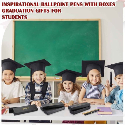 FoldTier 30 Set Graduation Pen Gifts Inspirational Ballpoint Pens with Congrats Grad Gift Boxes Funny Graduate Party Favor Gift for Class of 2025 Graduation Party Office School Stationery Supply