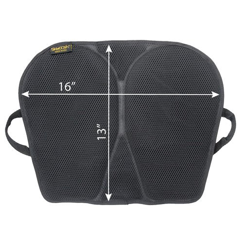 Skwoosh Travel Seat Pad Cushion - Gel, mesh Fabric, Foldable, Handles, Waterproof, Lightweight - for Travel, Pilots and Office - Command Pilot