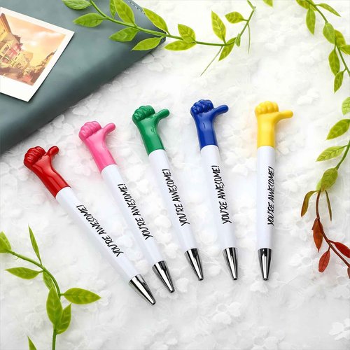 Fumete 100 Pcs You're Awesome Thumbs up Pens Thank You Gifts Inspirational Quotes Fun Employee Appreciation Ballpoint Pen Bulk for Back to School Student Teacher Nurse Coworker