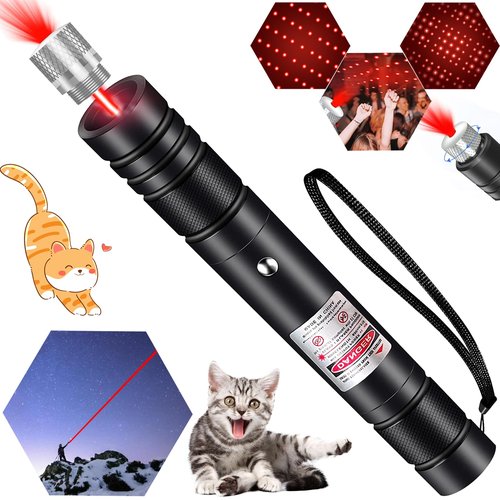 NHOEBICK Red Laser Pointer High Power Long Range, Red Light High Power Laser Pointer Rechargeable for Presentations Outdoor Cats Dogs Pets Cat Toys