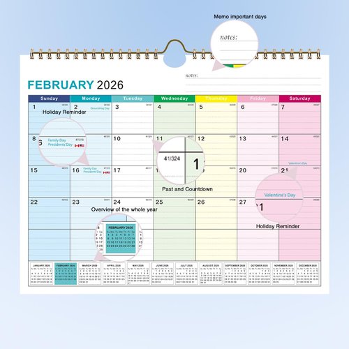 Large Dry Erase Calendar for Wall - Wall Calendar Dry Erase (multicolored)