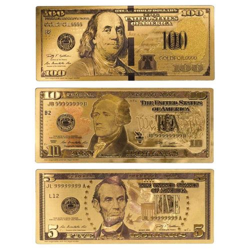 Raymond Geddes Golden Loot Bookmarks (Pack of 48) - Pretend Play Money