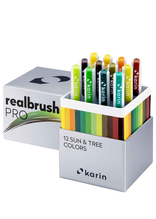 Karin Realbrush PRO Sun & Tree Colors - a set of 12 brushes in an exclusive and protective case.