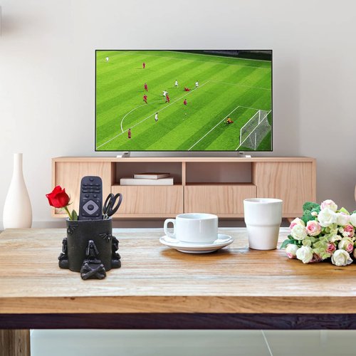 Skull Decor Pen Holder with Phone Stand Gothic Desk Accessories Black Skeleton Pencil Storage Organizers Goth Offices Supplies Home Halloween Decorations Unique Spooky Gifts for Men Women Dad Teacher