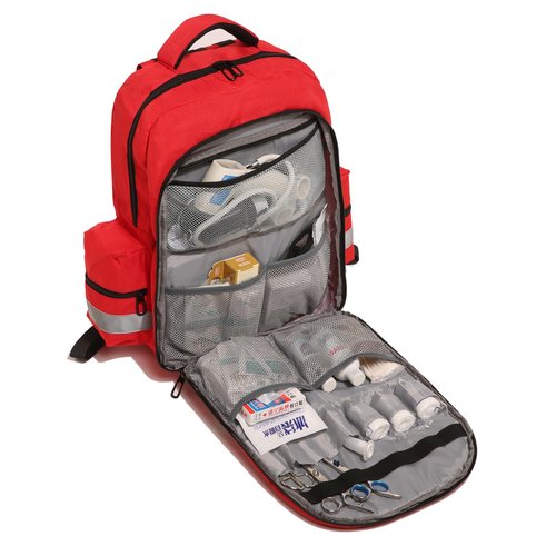 First Aid Backpack Bags for School Empty Medicine Bag for Trauma Medical Safety Backpack for Travelling Red Emergency Bag for Nurse, Paramedic, EMT