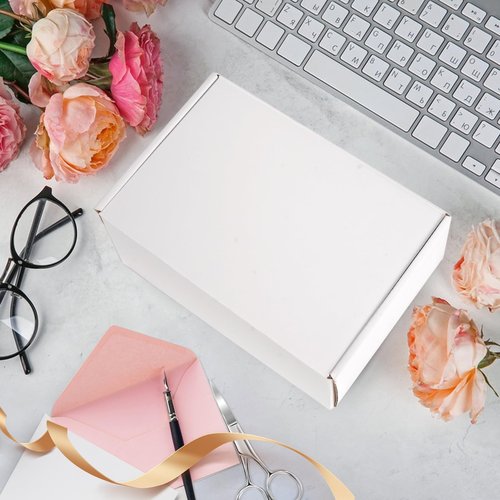 magictaill White Shipping Boxes 9x6x4-25Pack Mailing Boxes, Heavy Duty Recycled Cardboard Boxes for Packaging Small Business Gift Boxes, Moving Supplies Home & Office
