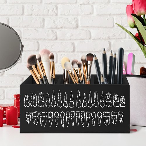 Yhtrg Dental Office Wooden Pen Pencil Holder for Desk, Gifts for Dental Doctor Nurse Hygienist Assistant Wood Makeup Brush Toothbrush Holder Organizer for Dentist Office Clinic Hospital