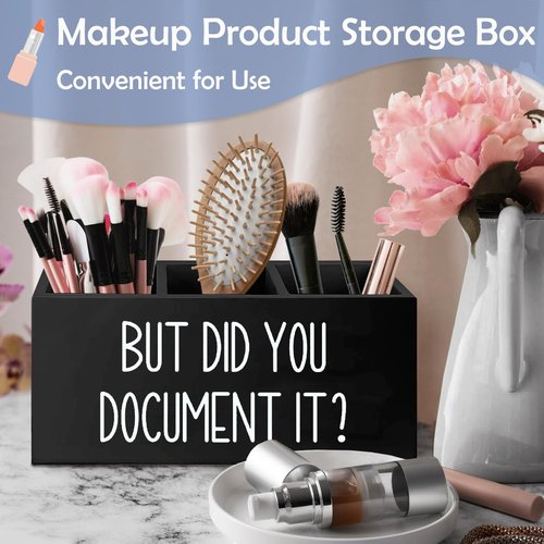 SNNDER But Did You Document It Pen Holder for Desk, Human Resources Hr Office Decor Wooden Pen Pencil Holder Organizer for Office Desk Accessories