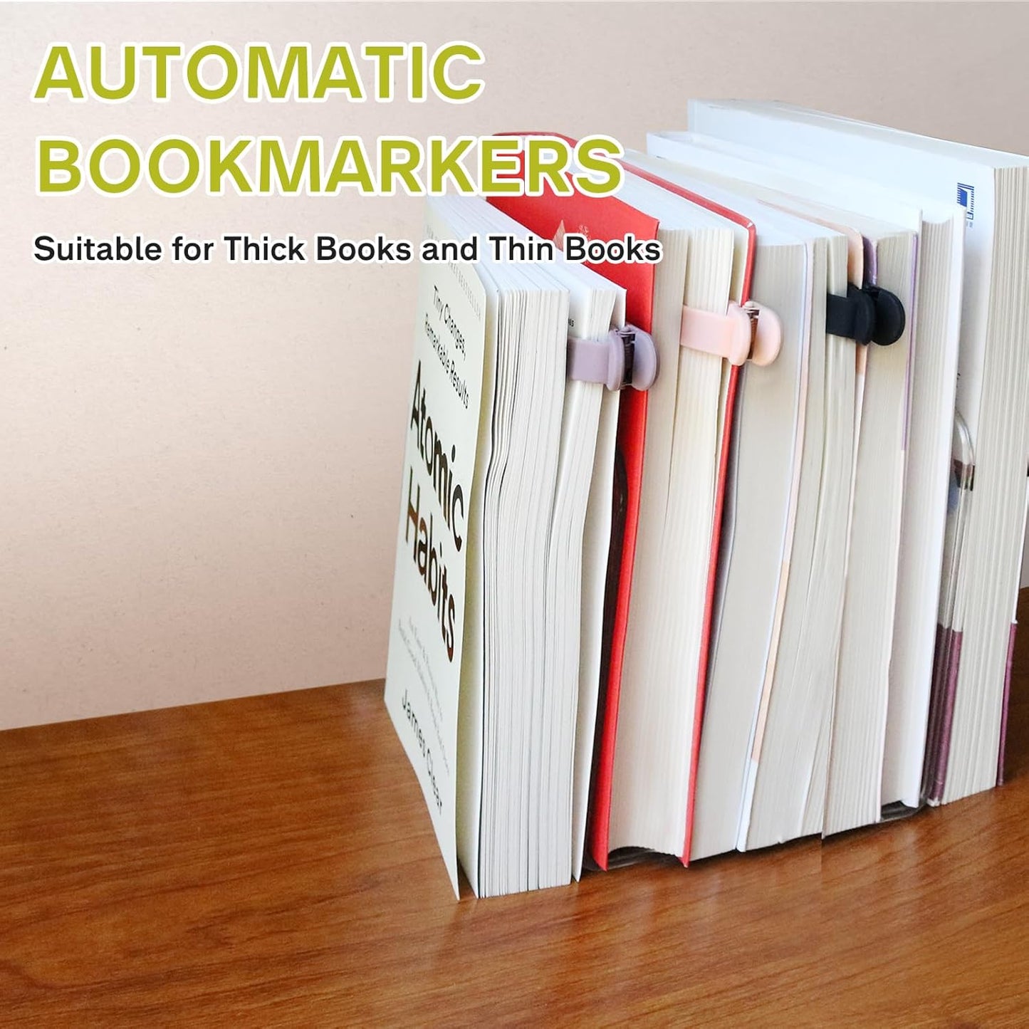 SMUK 3pcs Silicone Bookmarks - Cute Automatic Page Keepers for Book Lovers | Ideal Gifts for Readers