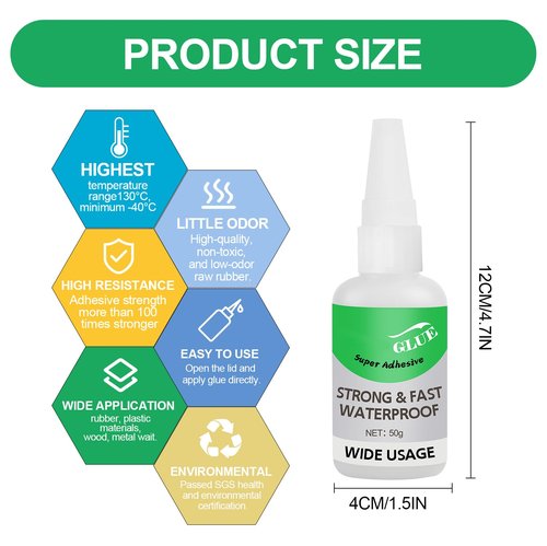Welding High Strength Oily Glue, Multifunctional Universal Glue Super Glue Fast Repair, Instant Bonding, Strong Adhesion, Repairs for Metal, Plastic, Wood, Ceramics, Leather, Glass (2PCS)