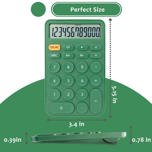 VEWINGL Standard Calculator 12 Digit,Desktop Large Display and Buttons,Calculator with Large LCD Display for Office,School, Home & Business Use,Automatic Sleep,with Battery