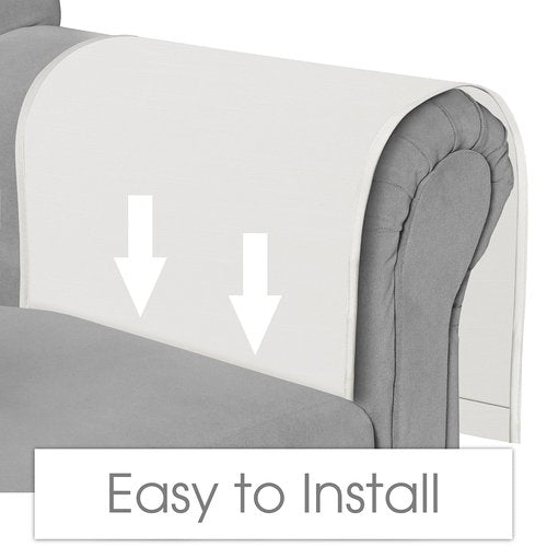 Joywell Sofa Armrest Organizer Remote Control Holder for Recliner Couch Organizer Caddy Bed Remote Holder with 6 Pockets for Magazine, Tablet, Phone, iPad, Ivory