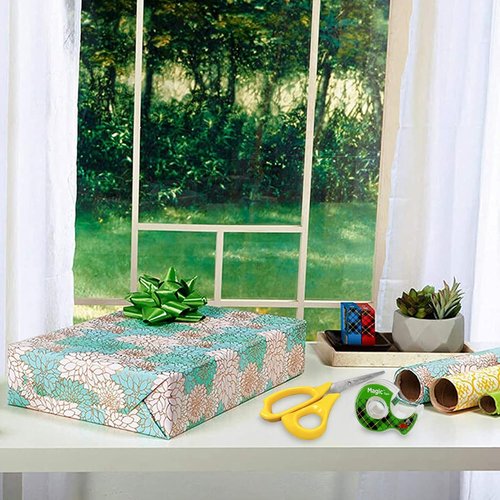 Magic Tape 6 Packs Clear Tape, Magic Tape with Dispensers, Invisible Tape ¾ x 300 Inches, and a 8 Inch All Purpose Scissors