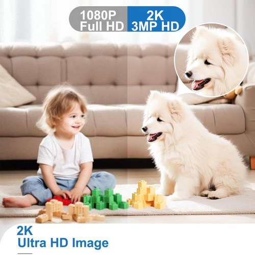 GBIUT Indoor Security Camera, 5G&2.4G WiFi Security Cameras Indoor for Home Security, Pan/Tilt Baby Monitor/Dog/Pet Camera with Phone App Motion Sensor & Night Vision. TF/CloudStorage (2Pack)