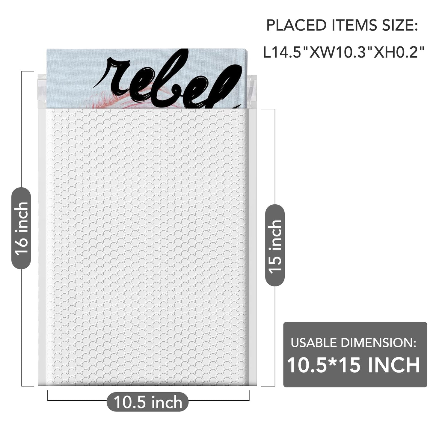 GSSUSA White Bubble Mailers 10.5x16 Padded Envelopes,1 Pallet Pack of 3750 Self-Seal Packaging Bags, Small Business Supplies, Shipping Envelopes, Mailing Bags, Packaging for Small Business