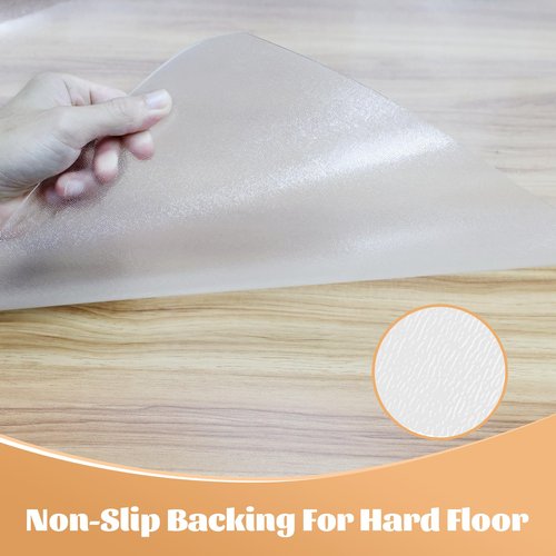 KMAT Office Chair Mat,Easy Glide Hard Wood Tile Floor Mats,Chair Mat for Home Office Rolling Chair,Heavy Duty Floor Protector -Anti-Slip-45 x53 with Lip