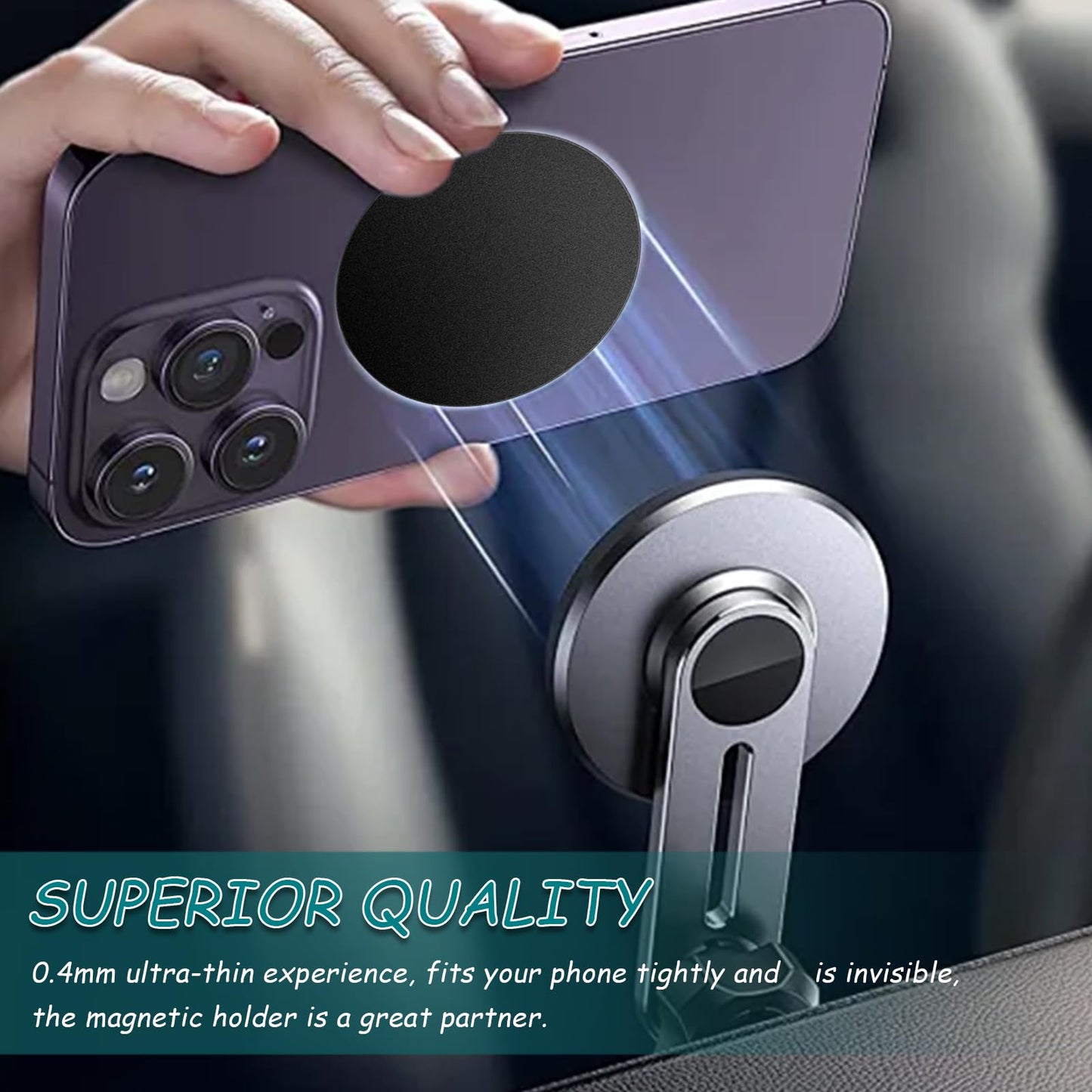 Mount Metal Plate with Adhesive for Magnetic Phone Car Mount Holder, 20 Pack Universal Replacement Metal Plates Black Rectangular Iron Stickers Steel Sheets Compatible with Magnetic Mounts, 75x55 mm