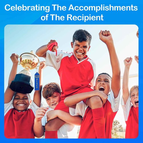 300PCS Award Ribbons, Medal Ribbons for 1st, 2nd, 3rd Place, Event Card & Rope Included,Perfect for Competitions, Sports Events, School Challenges, Vibrant Blue, Red, and White