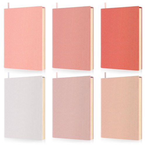Watersay 6 Pack Stretchable Book Covers 9 x 11 Inch Jumbo Book Covers Washable Reusable Aesthetic Protector Fabric for Hardcover Textbooks School Supplies(Pink Gradient)
