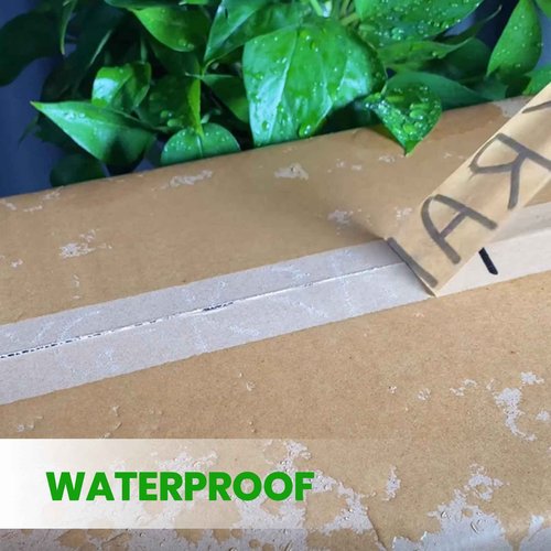 ADHES Biodegradable Kraft Paper Tape Eco Friendly Packing Tape Writable Non-Coated Surface for Masking, Sealing, and Packaging Use,2inch x 55 Yards,36Rolls