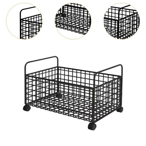 Amagogo Rolling Book Cart File Organizer Under Desk Office Storage Box Utility Cart Book Bin for Bag Craft Daily Items Kids Room Toys, L
