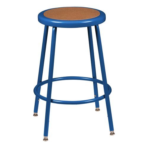 Learniture NOR-538ABL-24 Counter to Bar Height Steel Stool w/Hardboard Seat and Adjustable Height