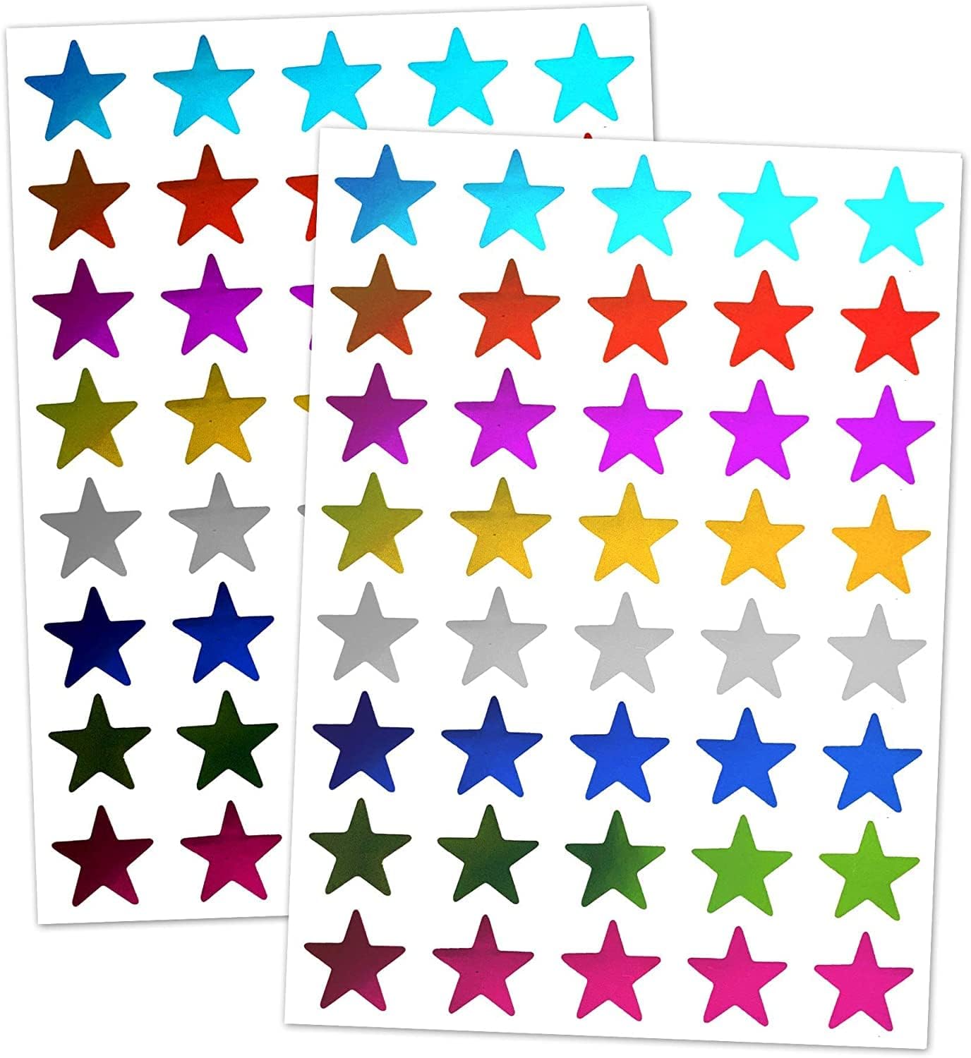 Skiennix Multi-Color Star Stickers - 1000 Pack for Kids' Classroom & Sticker Charts - Mini Rainbow Stickers