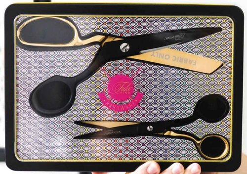 Tula Pink Black and Gold Scissor Set
