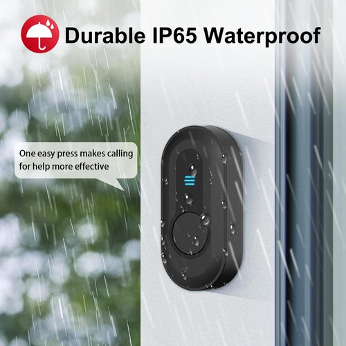 CallToU Caregiver Pager Wireless Call Button System Call Bell Alert Button Wireless Calling System for Elderly at Home/Deaf Eldrely/Clinic/Medical Institution/Nursing Home (CC22WH 8-1)