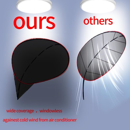 65"Comastbo office cubicle desk shade,designed for light sensitive workers,idea for office cubicles and desk canopy,block overhead light Black（patent is on the way)