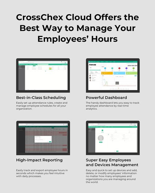 ANVIZ Time Clocks for Employees Small Business - FacePass 7 Pro Biometric Clock in and Out Machine - Face + RFID + Pin Punching in one, Support Door Access, Forever Free Cloud Software
