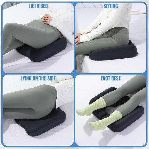 HOMBYS Memory Foam Bed Sore Cushions for Butt,Bedsore Pressure Relief Pillow for Sleeping and Sitting,Cushion for Bed Sores on Buttocks, T Shaped Opening Tailbone Pillow (Dark Grey)