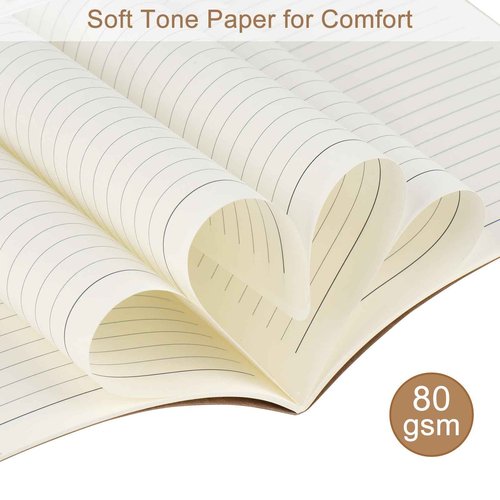 ZCZN 100 Pack A5 Kraft Notebooks Bulk, 8.15x5.5 Inches Lined Paper Journaling Notebooks, Notebooks for Work, Composition Notebooks for School, Journal Notebooks for Office, 60 Pages