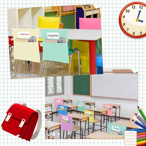 Sanwuta 24 Pack Classroom Chair Pockets, 15 x 17 Inch Book Storage Bags for Chair with Name Slot Students Chairback Pockets for Kindergarten Primary School Home(Pastel)