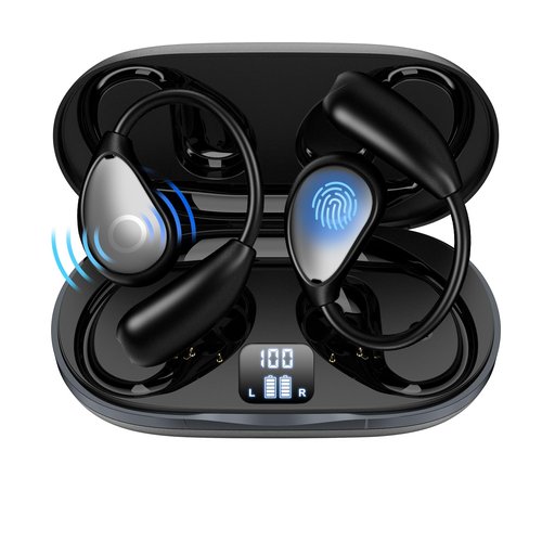 AI Language Translator Earbuds 144 Languages Bluetooth 5.3 Wireless - Two Way Translation Noise Reduction IPX5 Waterproof for Travel Business Gym Learning iOS Android