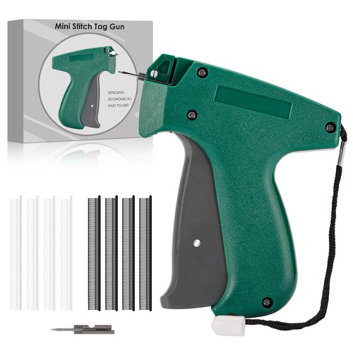 Fine Stitch, Mini Stitch Gun for Clothes, Stitch Quick Clothing Fixer Sewing Quilting Hemming Quick Stitch Tagginn Gun Kits with 2 Needles, 1500 Black & 1500 White 4.4mm Fastener