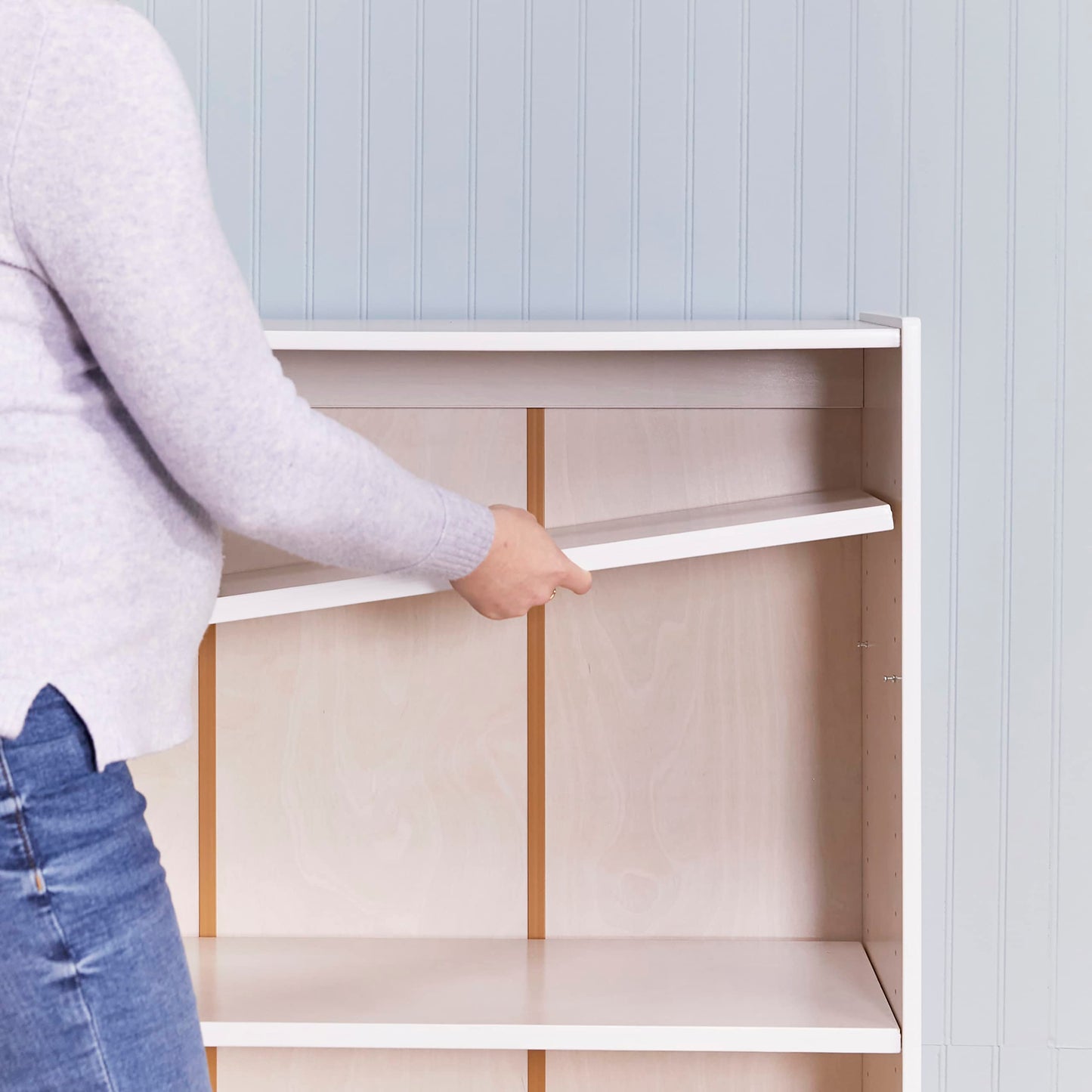 ECR4Kids Classic Wooden Bookcase with Adjustable Shelves, 36in, Classroom Bookshelf, White Wash