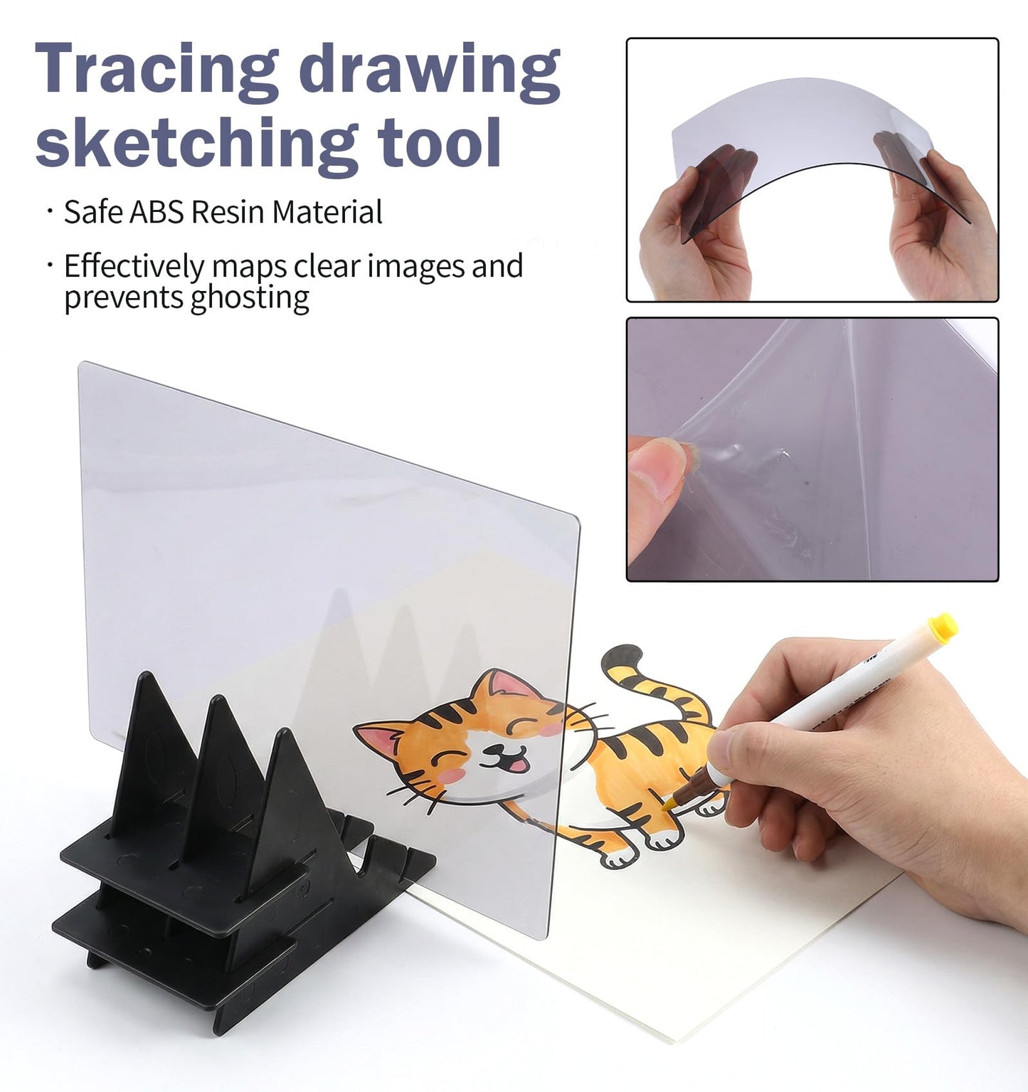 Drawing Projector for Tracing, Optical Image Drawing Projector Board, Portable Camera Lucida Drawings Tool Ideal for Tracing, Art Projects, Tablet Notes & Phone Compatible, Perfect for Beginners