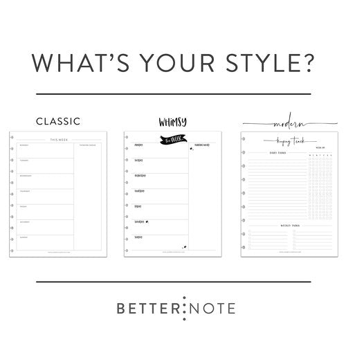 BetterNote 2026 HORIZONTAL Calendar Refill for Disc Notebook, Fits Levenger Circa, Staples Arc Jr, TUL Office Depot, Happy Planner, InkWell Press, MAMBI, NOTIQ (Modern, 11-Disc, 8.5"x11")