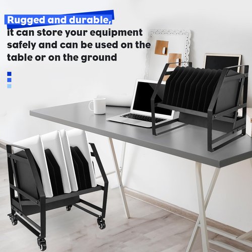 Laptop Charging Cart, Chromebook Cart,10 Device Mobile Open Charging Carts for iPads and Chromebooks and Laptop Computer