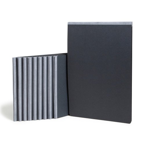 Smead Pressboard Report Cover, Metal Clips Prong Fastener, 3" Capacity, 11" x 17", Black, 10 Per Box, Presentation Folders, Report Covers (81179)