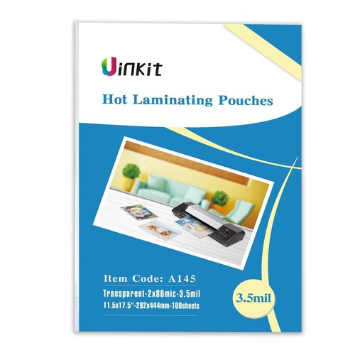 Uinkit 100Pack Legal Thermal Lamintiang Sheets 9x14.5 inches 4mil and 100Pack Menu Laminating Pouches 11.5x17.5 inches Clear Glossy Rpunded Corner
