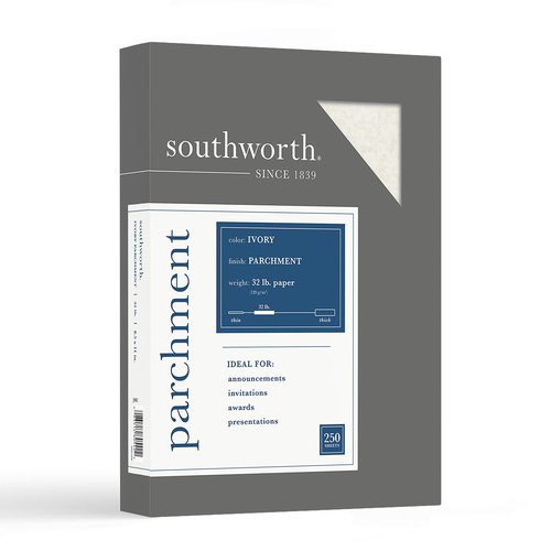 Southworth® Parchment Specialty Paper, 8 1/2" x 11", 32 Lb, Ivory, Pack Of 250