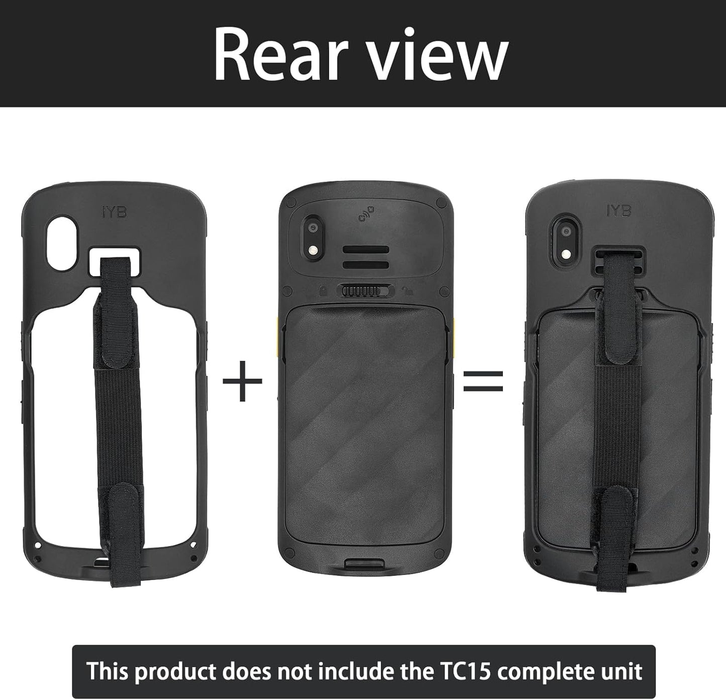 Zebra TC15 Protective Case - Rugged Handstrap Design for TC15 Barcode Scanner | Durable Bumper Cover