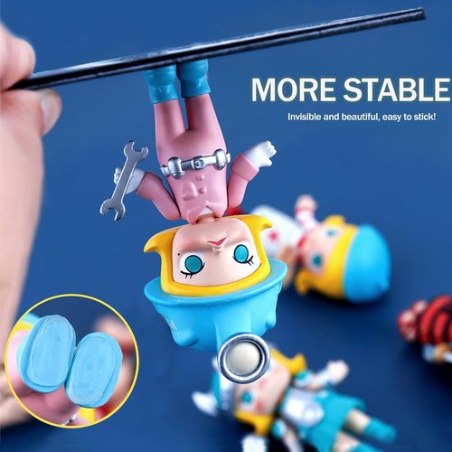 NOMMO Adhesive Putty | Removable Double-Sided Sticky Dots for Crafts & Decorations | Clear, 100 Pcs (15mm)